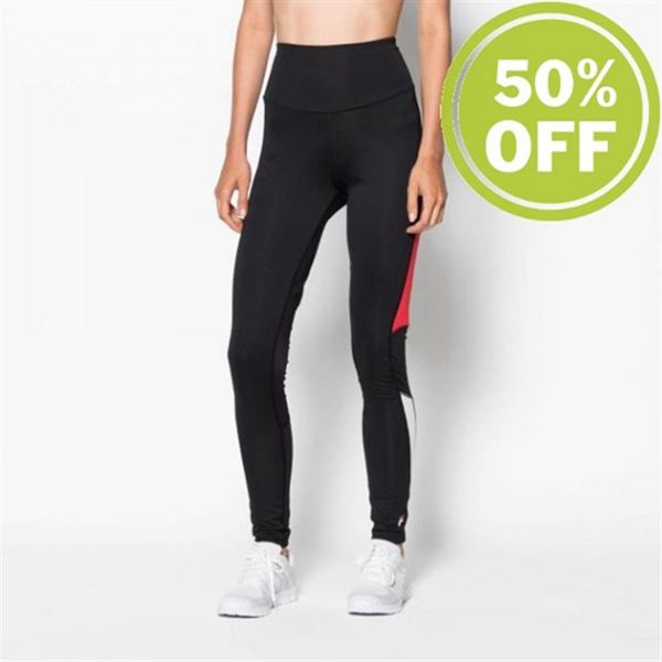 Legging Fila Mulher Pretas/Vermelhas/Branco - Fila Pelia Long Tight Tight Portugal Online,LUMC-79841